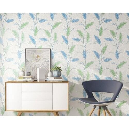 Beibehang Modern garden lavender deerskin wallpaper 3D thick embossed non-woven living room bedroom background wall 3d wallpaper