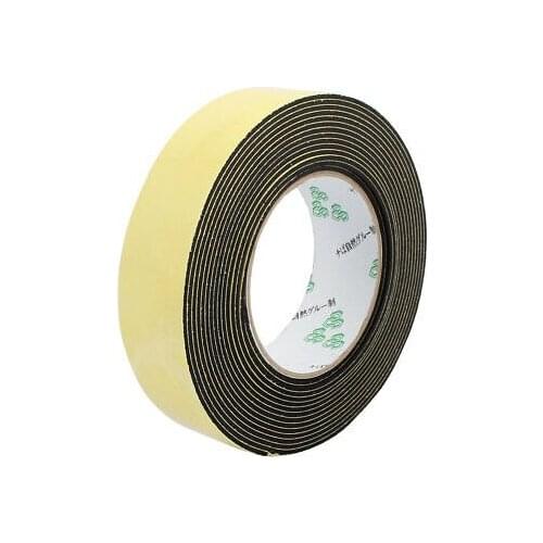 35mm x 2mm Super Strong Single Side EVA Sponge Foam Tape Black 5M Length