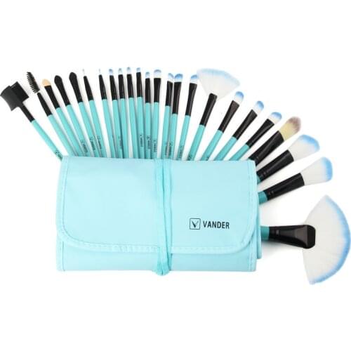 Vander Pro 24Pcs Makeup Brushing Brushes Set Beauty Cosmetics Eyebrow Shadow Lip Face Powder Pincel Maquiagem Tools + Pouch Bag