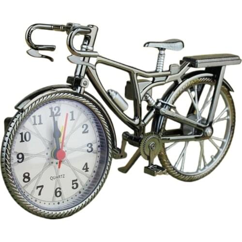 Vintage Arabic Numeral Retro Bicycle Pattern Creative Alarm Clock Home Decor