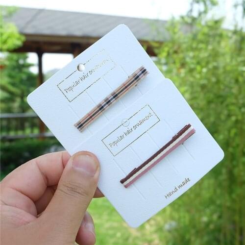 Girls Ribbon Hair Clip Plaid Barrettes Kids Pink Dot Hairpin Striped Hairgrip Beautiful Headwear For Women Child Hair Accessorie