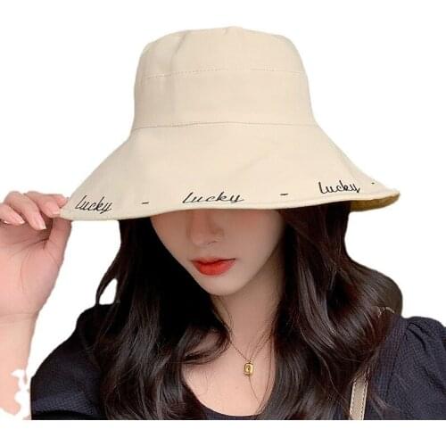 New Double - sided Fisherman Hat Double Summer Korean ins Casual Sun Hat Women Outdoor Beach Hat Free Shipping