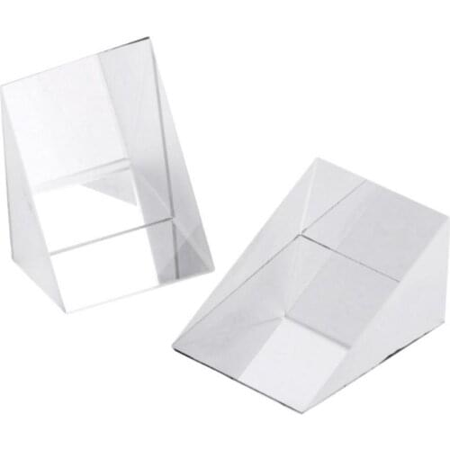 10mm*10mm*10mm Optical Glass Triangular Prisms Right Angle Isosceles Prisms Lens Optical K9 Glass Material Testing Instrument
