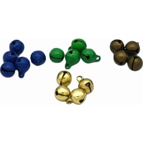 10mm Brass Jingle Bells Charms Rhodium Plated Brass Round Cat Bell Charms for Vintage Teddy Bear and Doll Clothes Sewing Project