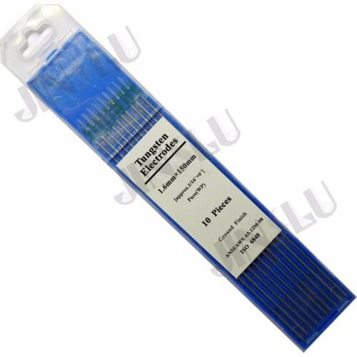 10pcs 1.6mm*150mm green tip TIG welding Lanthanated tungsten electrode