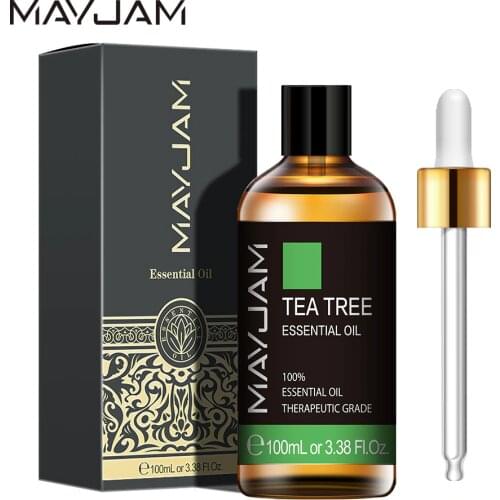 100ML Pure Natural Tea Tree Essential Oils 100% Plant Aromatic Essential Oil Diffuser Lavender Eucalyptus Sandalwood Lemongrass