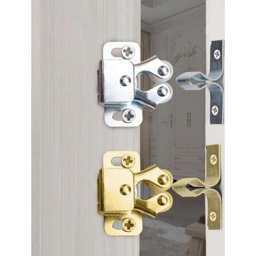 2PCS Door Stop Closer Stoppers Damper Buffer Magnet Cabinet Catches With Screws For Wardrobe Hardware