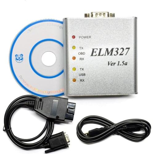 ELM327 OBD2 Scanner USB Metal Aluminum V1.5/V1.5a Auto Diagnostic Scanner Support All OBD2 OBDII Protocols ELM 327 Metal Case