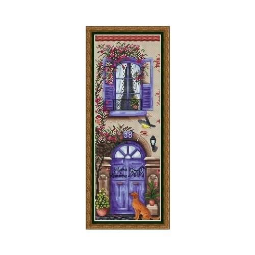 Balcony series 8 Counted Cross Stitch 11CT 14CT 18CT DIY Chinese Cross Stitch Kits Embroidery Needlework Sets