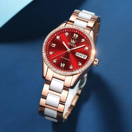 OLEVS Automatic Mechanical Women Watches Waterproof Luxury Ladies Watch Casual Dress Female Clock Relogio Feminino Dropshipping