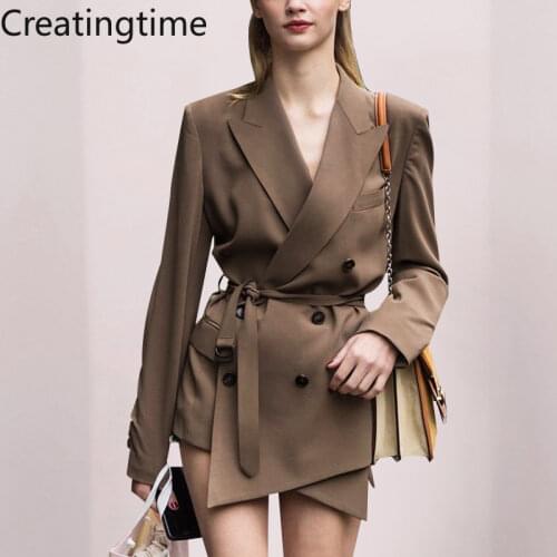 CREATINGTIME Women's Long Blazers