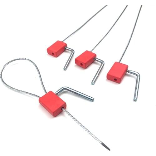 100PCS Double Double Safety Anti Disassembly Disposable Steel Wire Label Tie Cable Seals Coal Truck Mine Sealing Lock