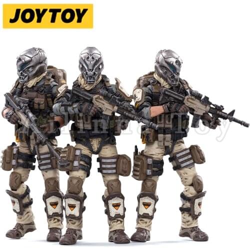 JOYTOY 1/18 3.75inches Action Figure (3PCS/SET) Desert Skull Field Squad Anime Collection Model Toy For Gift Free Shipping