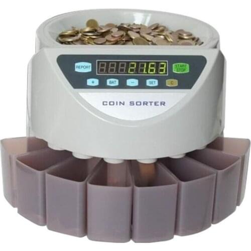 Electronic Coin Counter Coin Sorter Is Suitable for Most Countries Coin Display Total Coin Sorter 200pcs/min 220V/110V