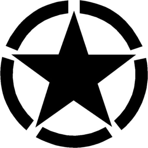 Fuzhen Boutique Decals Exterior Accessories Car Stickers Five-pointed Star Pentagram Military Army Creative Decoration Decal