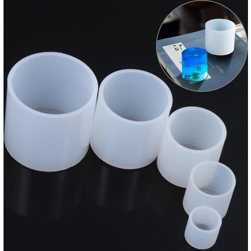 Clay Molds Jewelry Making Molds Candle Mould Handmade Crystal Glue Silicone Casting Mould Cylinder Resin Mold