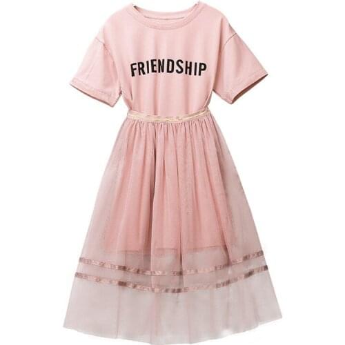 Girls clothes Girls summer dress set pink girl dress two-piece summer sets vetement enfant fille conjunto infantil menina sale