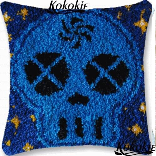 Diy rug carpet mat embroidery needlework sets Shantou cross stitch cushions Crocheting Rug Kits Yarn Latch hook rug pillow kits