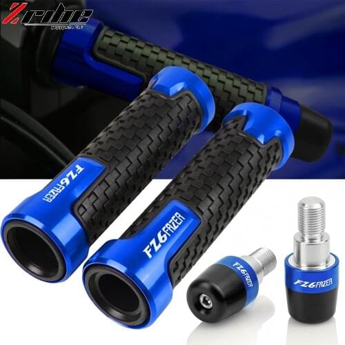 For Yamaha FZ6FAZER FZ6R FZ6 FAZER 2004-2012 2009 2011 2012 7/8" 22mm Motorcycle Handlebar Grips Ends Rubber Handle Bar Grip End