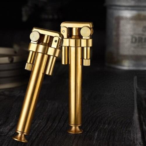 2021 New Style No Need To Replace Cotton Core Pure Copper Kerosene Windproof Lighter Personality Creative Cool Retro Lighter