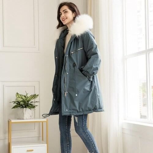 2020 New Arrival Long Women Warm Jacket With Large Fur Hooded Coat Female Winter Parkas Oversized Plus Size XXXL