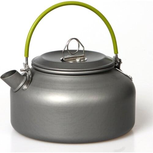Outdoor pot Coffee Teapot Camping Hiking Picnic BBQ Kettle Water Pot Aluminum Tableware 800mL Water Kettles Cookware