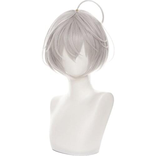 Anime Tokyo Revengers Cosplay Senju Kawaragi Wig Kawaragi Senju Silver Gray Short Synthetic Hair Wig