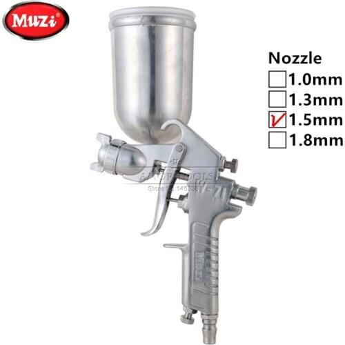 Paint Spray Gun 1.5mm Nozzle Gravity 400ML Cup Stainless Steel High Pressure Painting Gun
