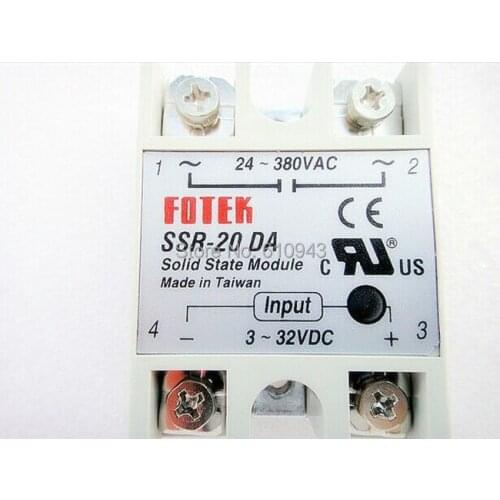 FOTEK SSR-20DA Manufacturer 20A ssr relay,input 3-32VDC output 24-380VAC