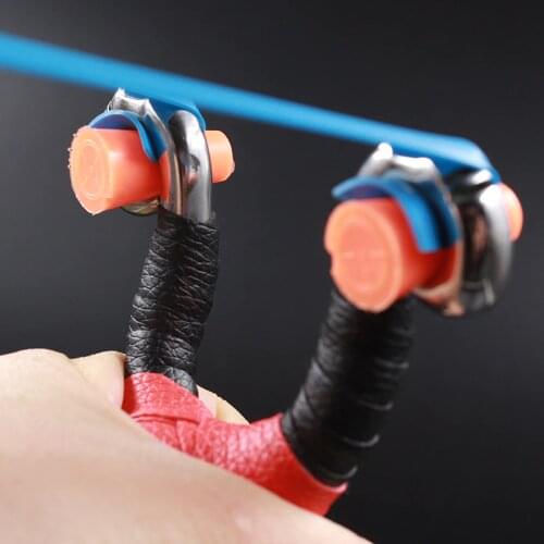 Slingshot Flat Rubber Band Stoppers Silicone Plugs Traditional anti Curved Bow Flat Leather Rubber Band Plugs Outdoor Tools