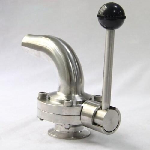 2" 51mm Stainless Steel SS304 Sanitary 2" Tri Clamp Butterfly Valve Flow Control Food Grade