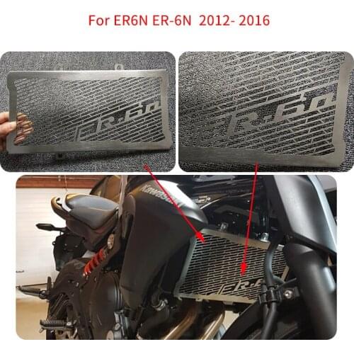 Silver Motorcycle Accessories Radiator Grille Grill Guard Protector Cover For Kawasaki Ninja ER6N ER-6N 2012 2013 2014 2015 2016