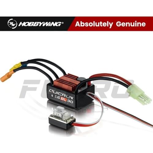 Hobbywing Waterproof Sensorless Brushless ESC 30A WP-16BL30 Electronic Speed Controller RC Car Parts QuicRun 1/16 Model Cars