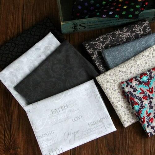 45*110cm Black pineapple Cotton/Pure Cotton Fabric for Tissue Sewing Quilting Fabrics Needlework DIY