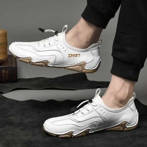Summer Men outdoor lace-up casual shoes Breathable Comfortable Mens Casual Shoes Street Outdoor Adult Youth black white