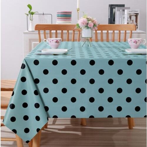 PVC Tablecloth Waterproof Oilproof Tablecloth Geometric Pattern for Living Room Home Decor Easy Wash Rectangle Table Cloth E1129