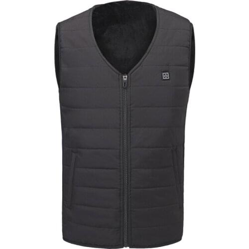 Winter Vest Men USB Infrared Heating Vest Jacket Electric Thermal Waistcoat Outerwear Sportswear Keep Warm Coats