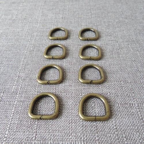 100pcs Heavy 15mm Metal D ring belt straps buckle clasp for bag pet dog collar leash harness sewing handbag garment accessory