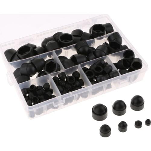 145 Pieces M4 - M12 Plastic Nuts Bolt Covers Screw Caps with Storage Box