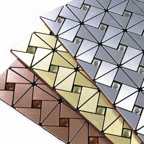 RAYUAN 4PCS Metal 3D Wall Sticker Aluminum Composite Panel Kitchen Heat Resistance Board Wall Tile Mural Wallpaper Decoration