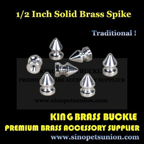 50 Screwback leathercraft Spikes 1/2" Punk Spike Brass