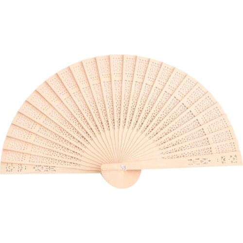 50pc Personalized Wooden Wedding Favors and Gifts For Guest Sandalwood Hand Fan Party Decoration Folding Fans