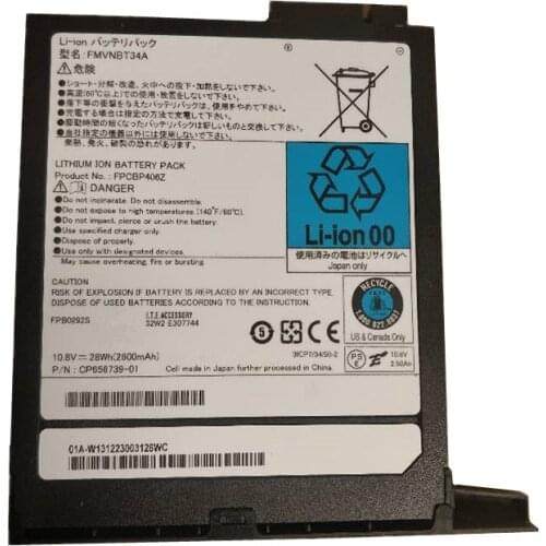 7XINbox 10.8V 2600mAh 28Wh Original FPB0292S FPCBP406Z FMVNBT34A Laptop Battery For Fujitsu LIFEBOOK S904