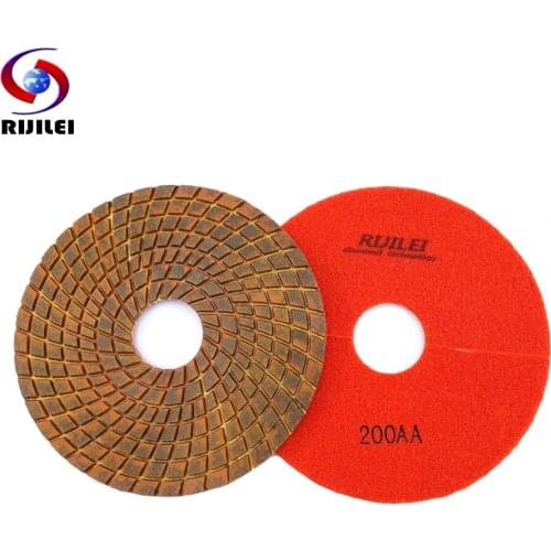 RIJILEI 8 Inch Copper Bond Diamond Polishing Pads 200mm Wet Renovate Floor Polishing Pad for Granite Marble Concrete Floor