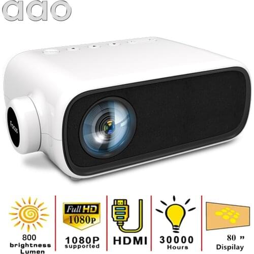 AAO YG280 Mini Projector for Full HD 1080P Video Portable Projector YG-280 Beamer Child Gift Media Player Home Theater Cinema