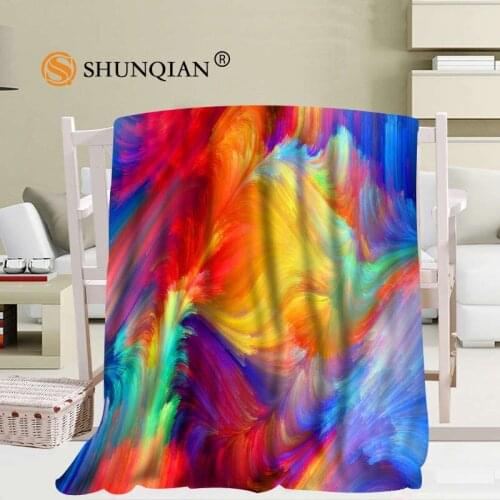 Abstract Colorful Background Blanket Soft Sofa Bed Throw Blanket Kid Adult WarmCustom Blanket 56x80Inch50X60Inch40X50Inch