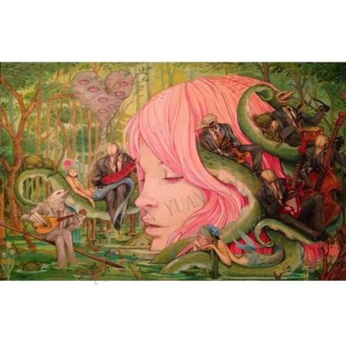 New Landscape 3D DIY Diamond Painting Cartoon girl&man elges picture Cross Stitch 5D Mosaic Square Diamond Embroidery Home Decor