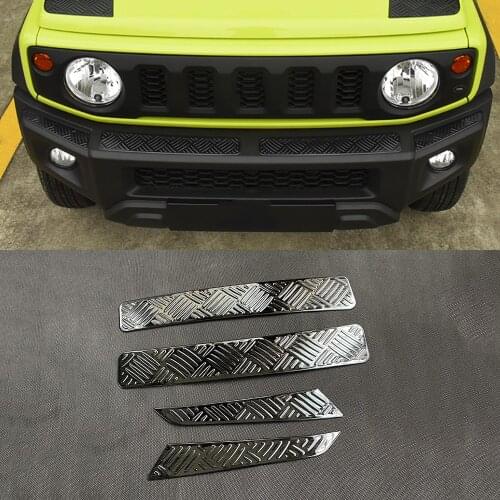 Car Accessories 3pcs 304 High quality Stainless Steel Front Bumper Panel Trim For Suzuki Jimny 2019-2020 JB64 JB74