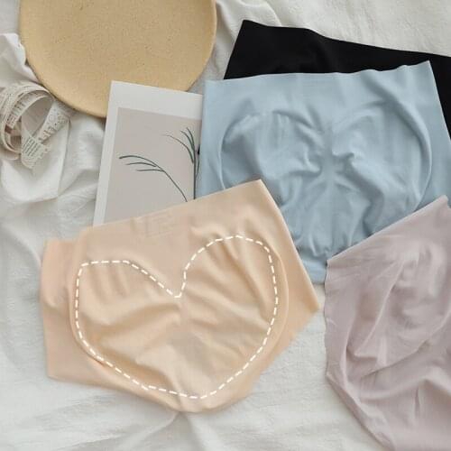 No butt peach love hip seamless ice silk ladies underwear waist briefs breathable silk crotch in summer