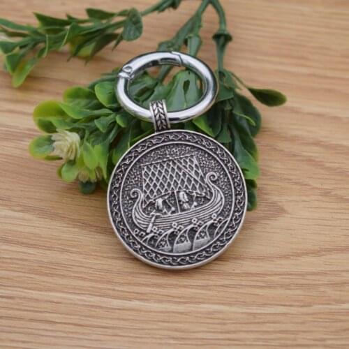 Viking Ship Sailboat Keychain Pirate Pendant Warrior Talisman Jewelry